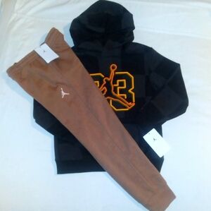 Jordan Boys Youth 3pc Hooded Jogger Set- Small
